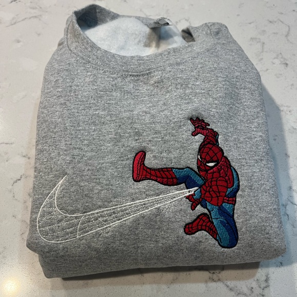 Embroidered Nike Spiderman Web Crewneck - Picture 2 of 3